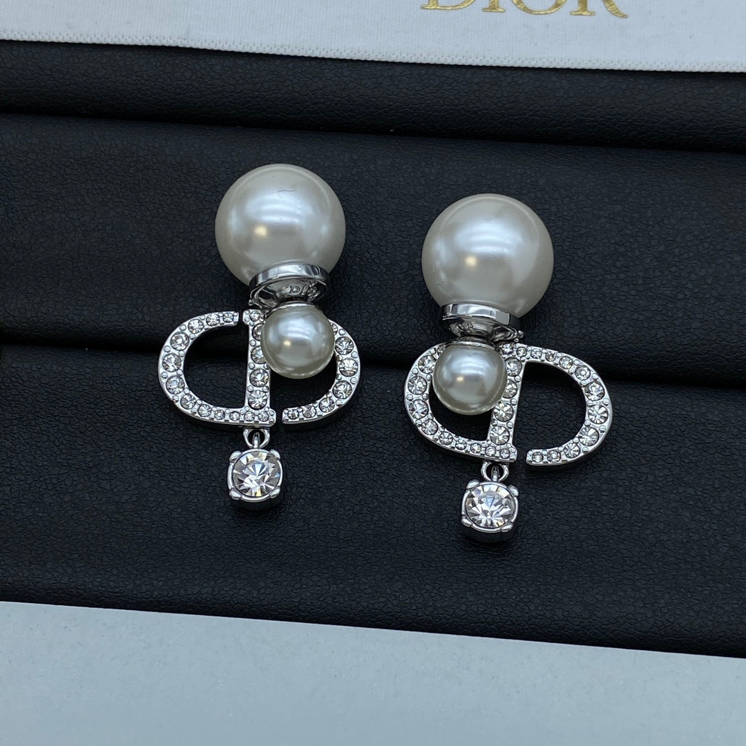DEM249 New Arrive Fashion  with Diamond Pearl Earring  for Woman Jewelry To Choose