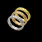 CEM236 Titanium Steel Patterned Rhombus Ring with Stone for Women Men Couples Wedding Rings Bands Bague Femme