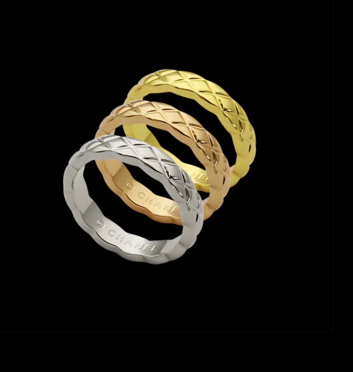CEM236 Titanium Steel Patterned Rhombus Ring with Stone for Women Men Couples Wedding Rings Bands Bague Femme