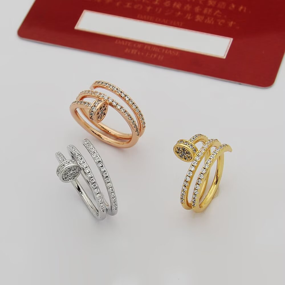 CREM231  New Classic Ring Brand Designer Titanium Steel Ring Gold Ring Women Mens Ring Love Promise Jewelry