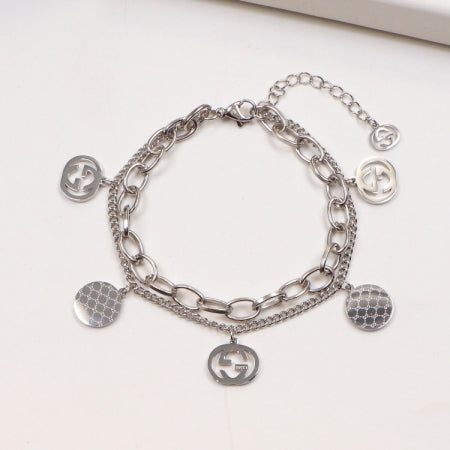 GEM123  New Arrive Titanium Steel  Classic Bracelet for Women Couples Anel Wedding Bands Bague Femme Not with Box