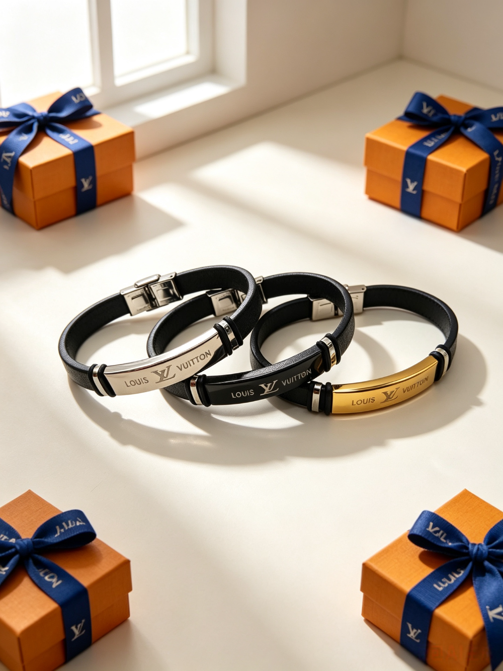 LEM567 New trendy three-dimensional metal letter bracelet a pair of ladies' accessories for couples