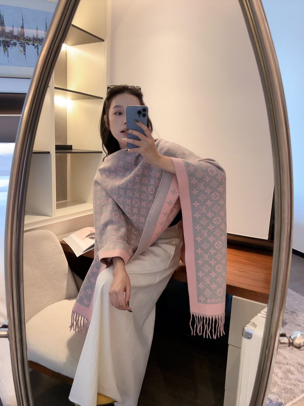 LEM294 luxury Designer Cashmere Scarf Winter Women Long Scarf Quality Headband Fashion Men brand Scarves Classic Printed Check Big Plaid Shawls Soft comfortable gift 180✖️60cm