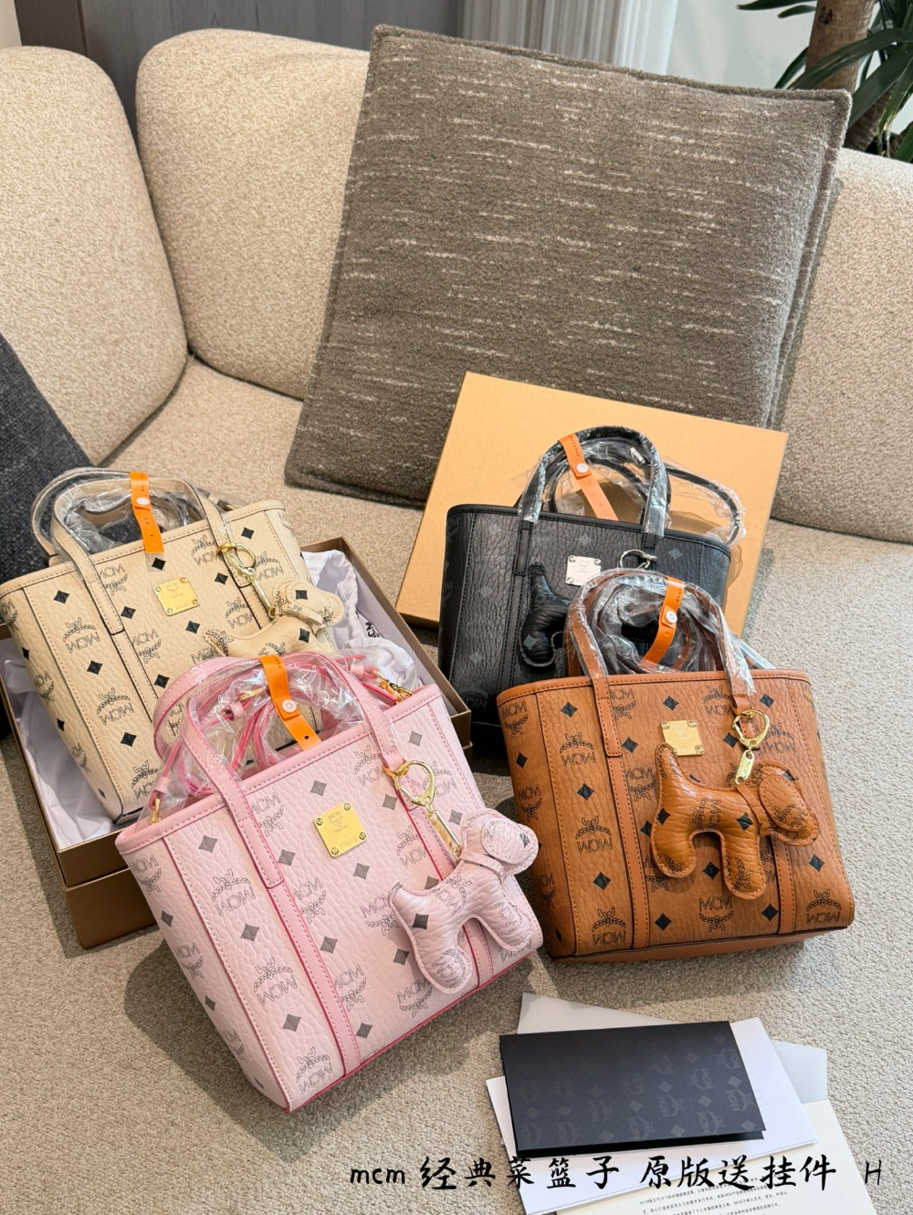 COEM16 New arrive fashion brown pink black white color bag for woman beautiful gift to choose size 19×19cm