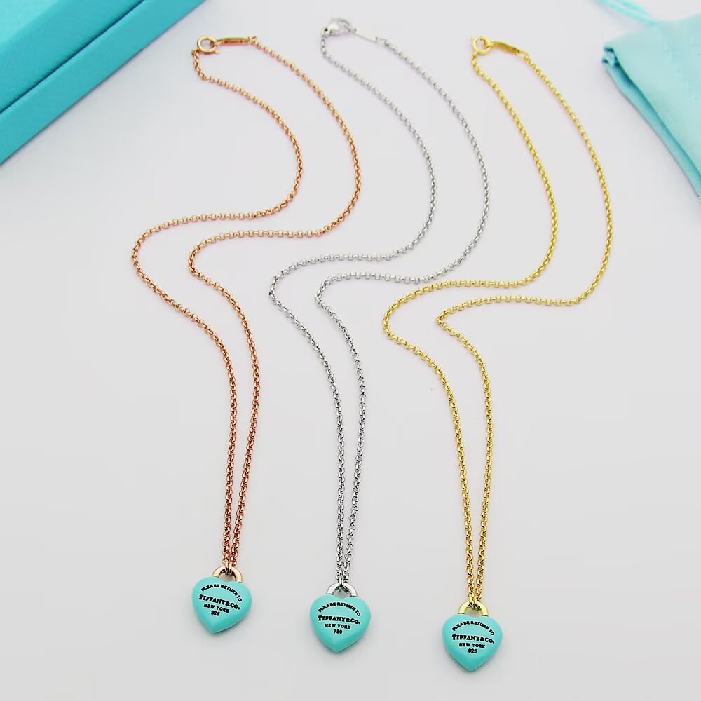 TEM19 Necklaces Designer Returnto Necklace Sterling Silver 925 tifanyly And Co Selected Quality Minimalist Contemporary Style