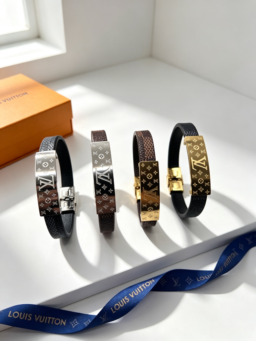 LEM563 New trendy three-dimensional metal letter bracelet a pair of ladies' accessories for couples