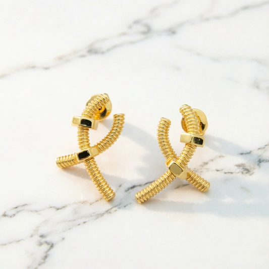 CREM236 New Arrive Silver and Gold Color Earring Fashion Design Earring Charm for Women Jewelry