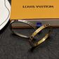 LEM400 New Fashion Open Flower Silver and Gold Color Bracelet Metal Letter Wristband Bracelet Couple Accessories for Woman