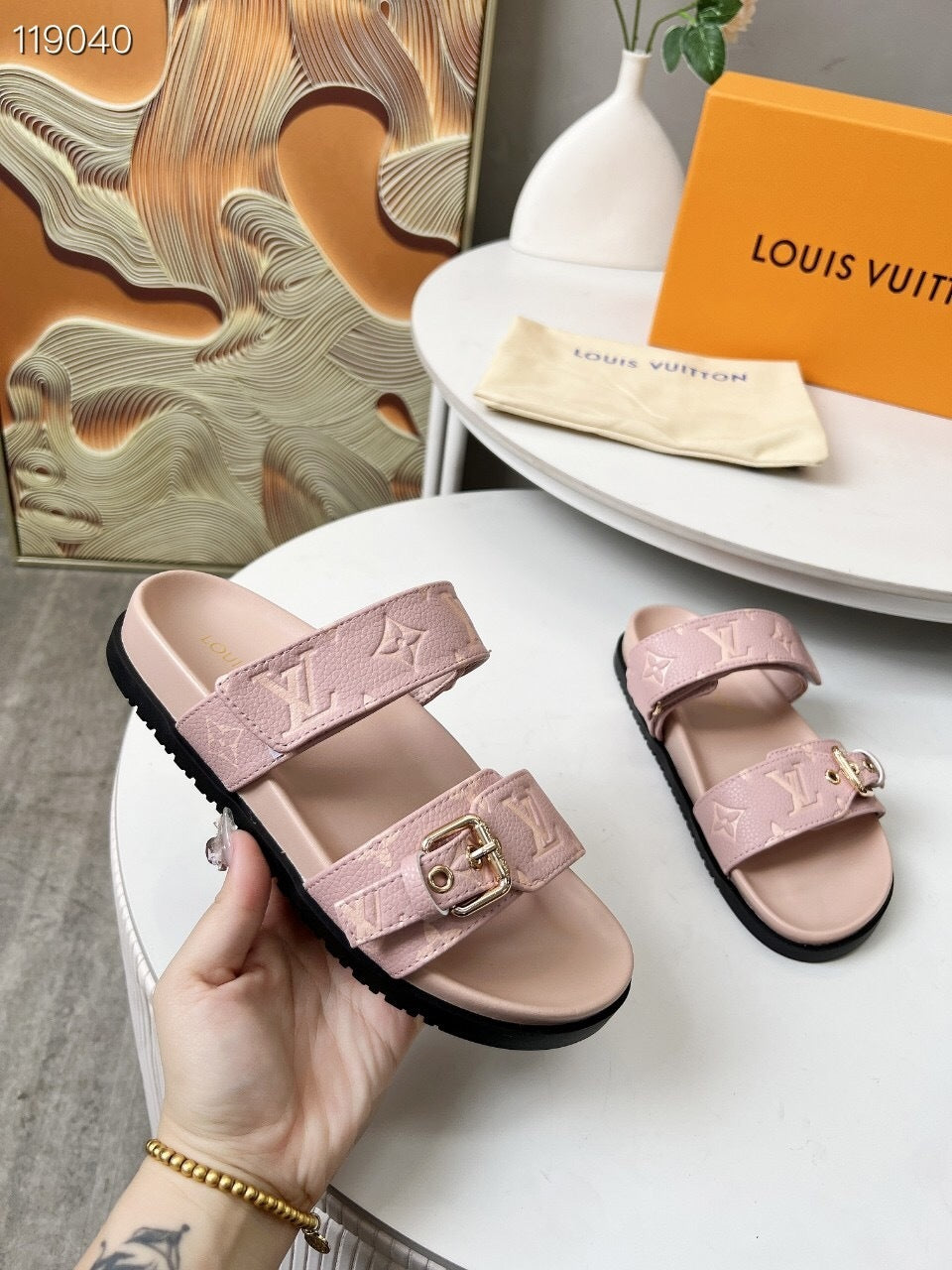 LEM378 Designer Shoes women Sandals for women pink grey color shoes high quality size 35 to 42