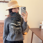 DEM332 new arrive  Hot sale black brown khaki light brown light blue color fashion beautiful  scarf  for woman gift  to choose size 180*60cm