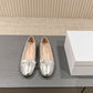 DEM346 Designer women's shoes women's flat shoes silver colors high quality sizes 35 to 42