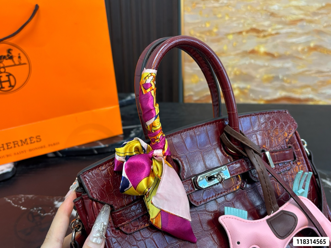HEM123 New arrive fashion white red wine black khaki brown color  bag for woman beautiful gift to choose gift size to choose 25*18cm