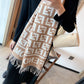 FEM22 Women Cashmere Designer Scarf Full Letter Printed Scarves Soft Touch Warm Wraps With Tags Autumn Winter Long Shawls 180✖️60cm