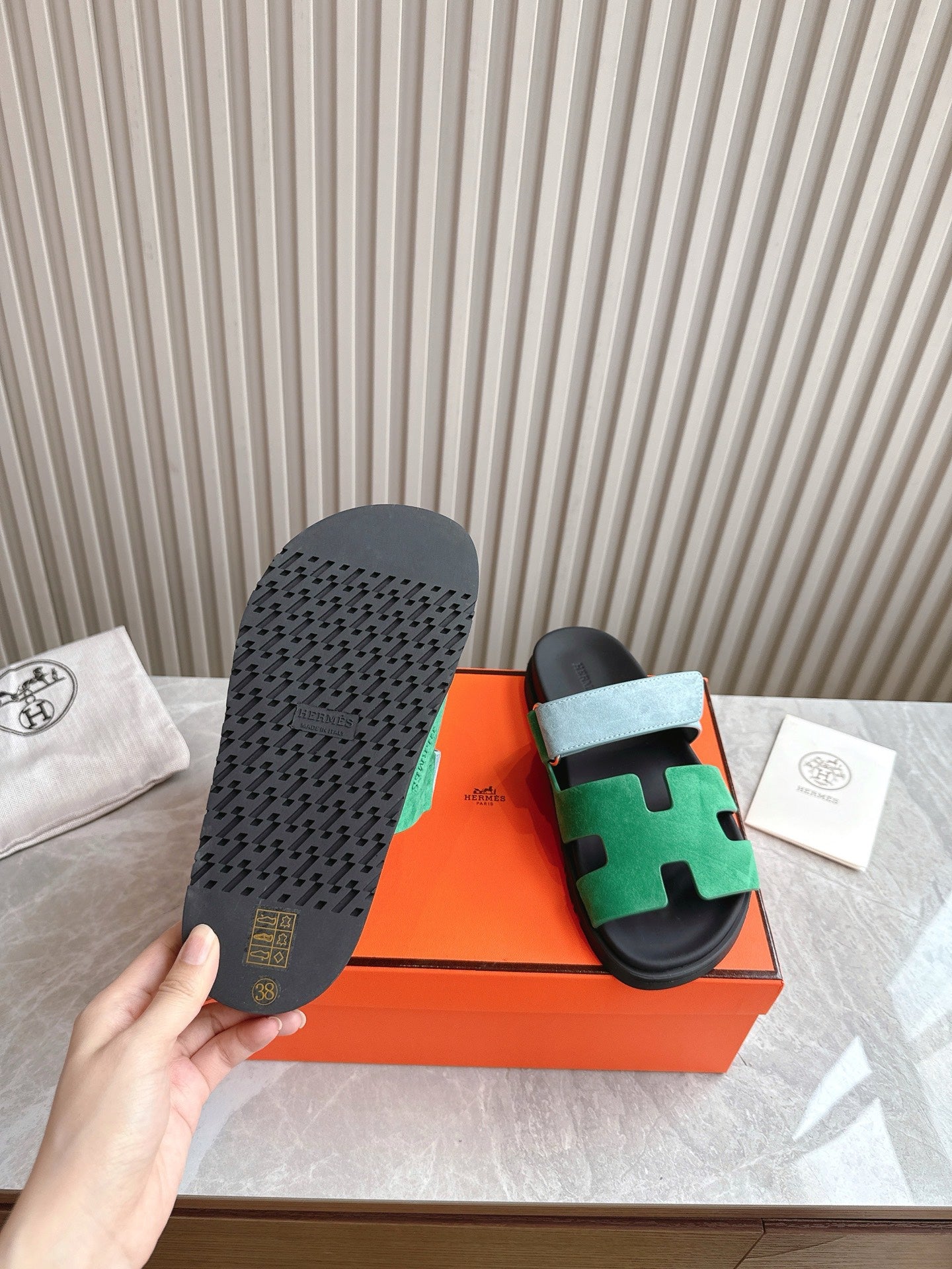 HEM101 Designer women Slippers sandals shoes for women mix color shoes high quality size 35 to 42