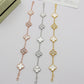VEM32 Hot Sale Fashion 18k Akin Gold 4 Flowers Bracelet&bangle for Woman Size Jewelry Gift