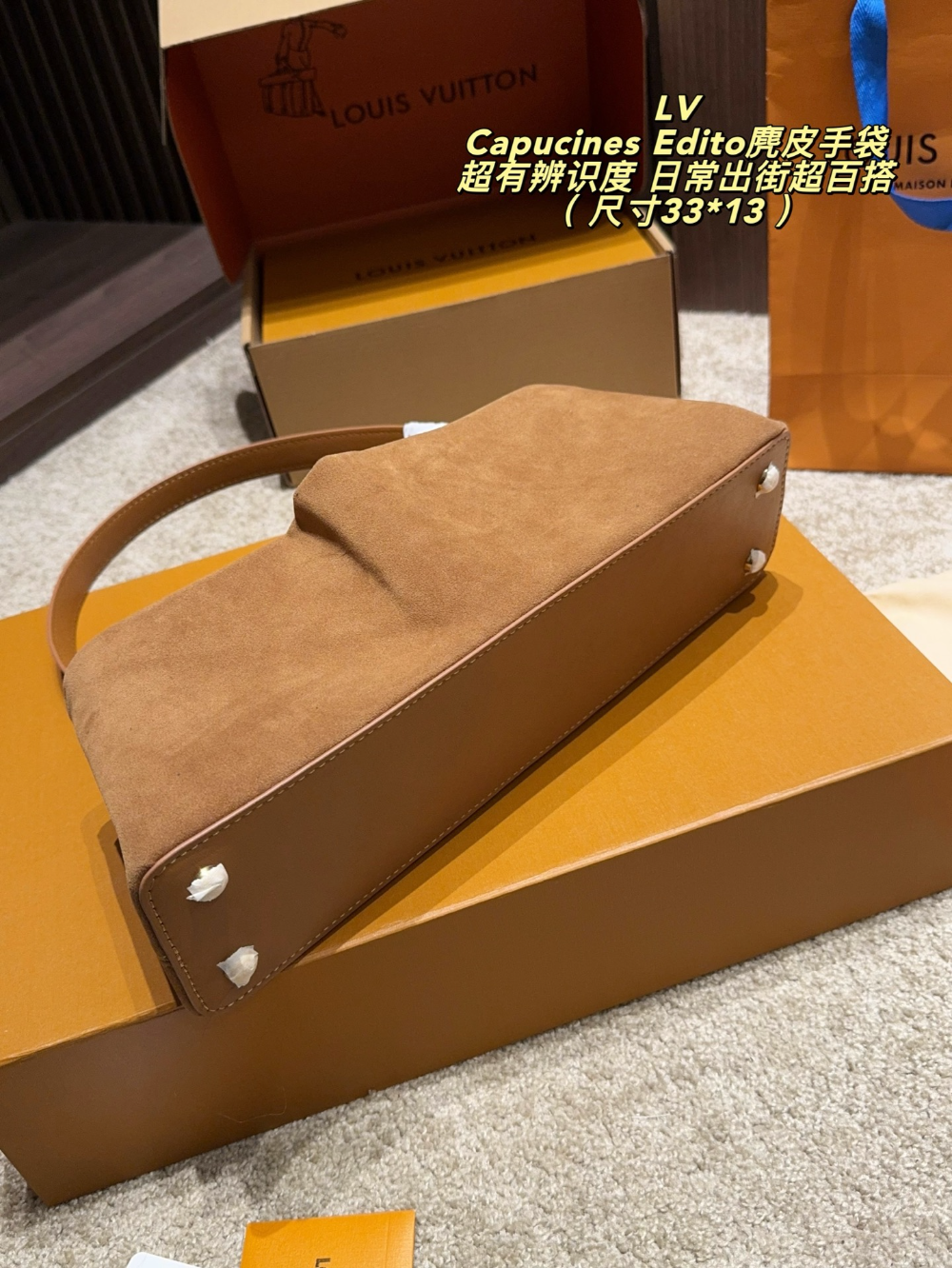 LEM615 New arrive fashion black brown caramel bag for woman hands bag beautiful gift to choose gift 33*13CM