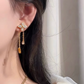 LEM395 New Arrive Fashion Gold Color Long Tassel letters Earring  for Woman Jewelry Beautiful Jewelry To Choose Gift No with Box