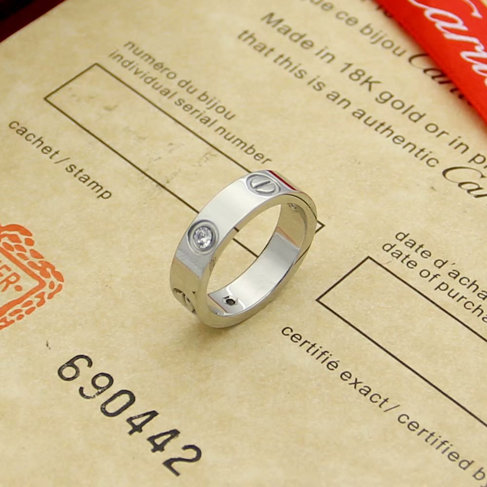 CRR22 with box Titanium Stainless Steel Rings for Women Men jewelry Couples Cubic Zirconia Wedding Rings 6mm for old customer