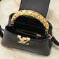 LEM460 New trendy lychee-pattern handbag Luxurious diamond-handle bag for daily use with a single shoulder strap design 21 x 13.6 x 8cm