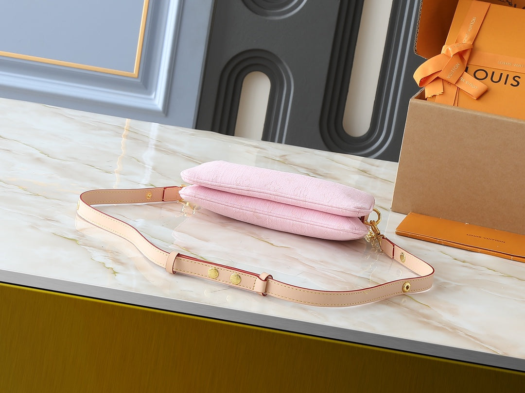 LEM249 Designer bag Classic pink Wallet Shoulder bag Date Code Handbag Purse 24.5 x 13.5 x 6.5cm