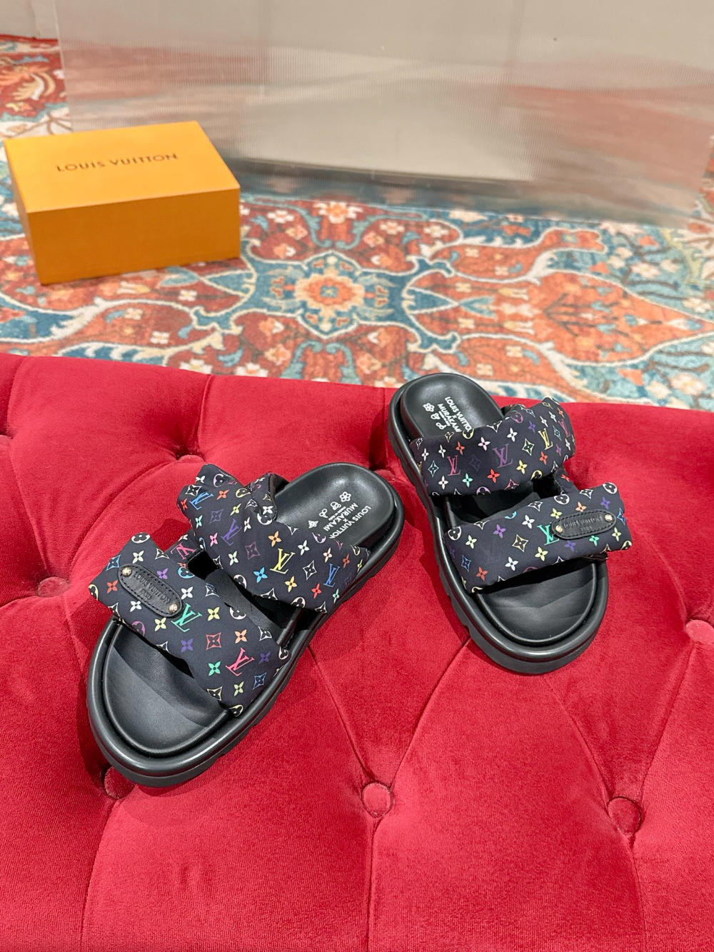 LEM454 Designer women Slippers sandals shoes for women mix color shoes high quality size 4.5cm