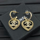 CEM205  New Arrive Fashion  Hot Sale  with Diamond Heart Earring  for Woman Jewelry To Choose