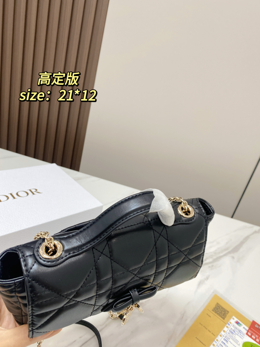 DEM361 New arrive fashion black white  red blue khaki  pink yellow color bag for woman beautiful gift to choose size 21*12cm