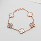 VEM32 Hot Sale Fashion 18k Akin Gold 4 Flowers Bracelet&bangle for Woman Size Jewelry Gift