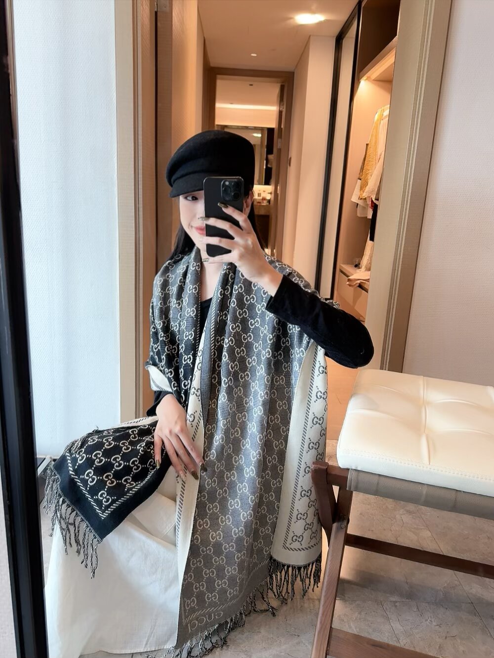 GEM125 new arrive  Hot sale 2color fashion beautiful  scarf  for woman gift  to choose no with box