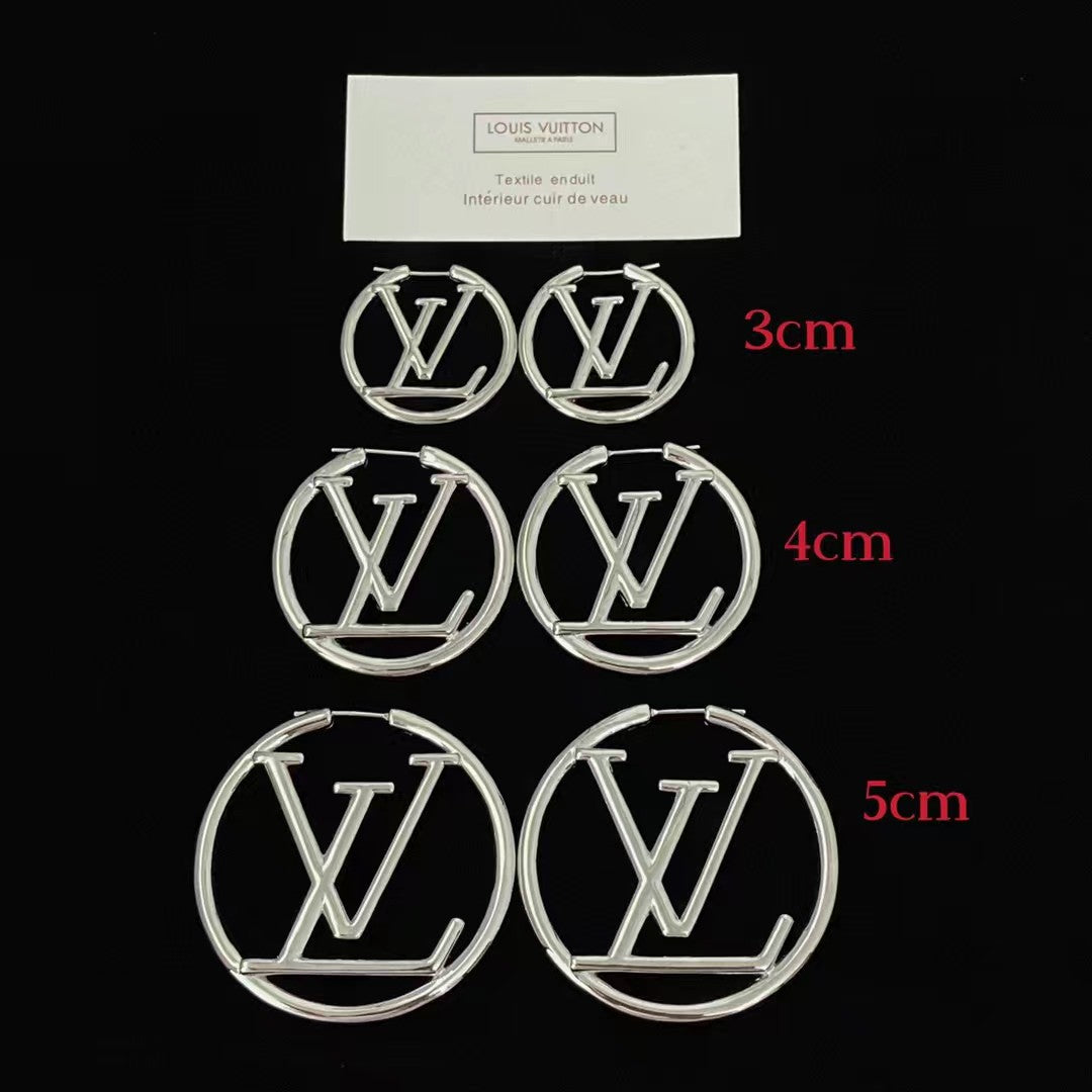 LEM345 New arrive fashion gold and silver color big earring  for woman jewelry beautiful jewelry to choose gift 3cm 4cm 5cm