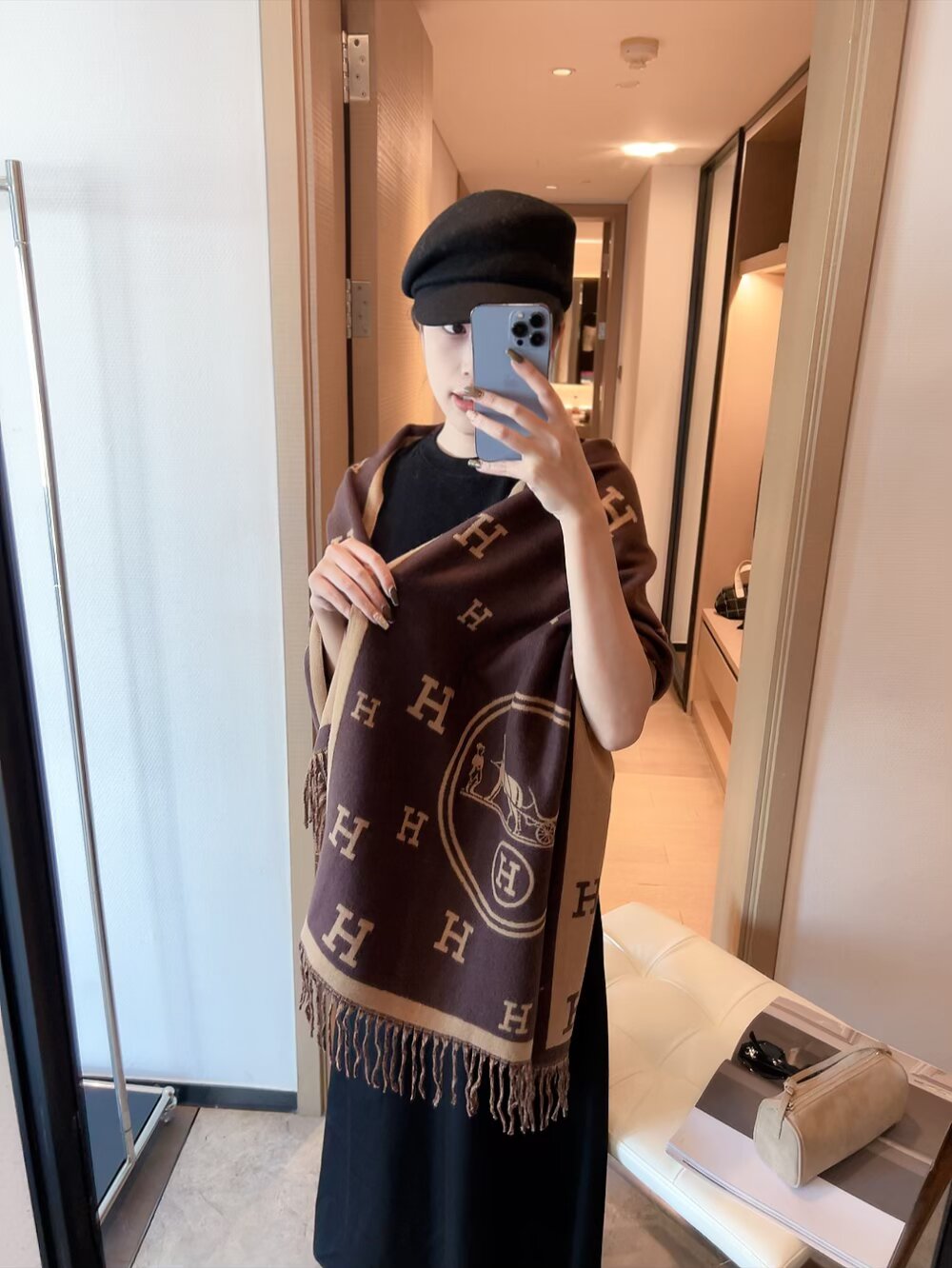 HEM71 new arrive Hot sale 65✖️180 brown color fashion beautiful scarf for woman gift to choose