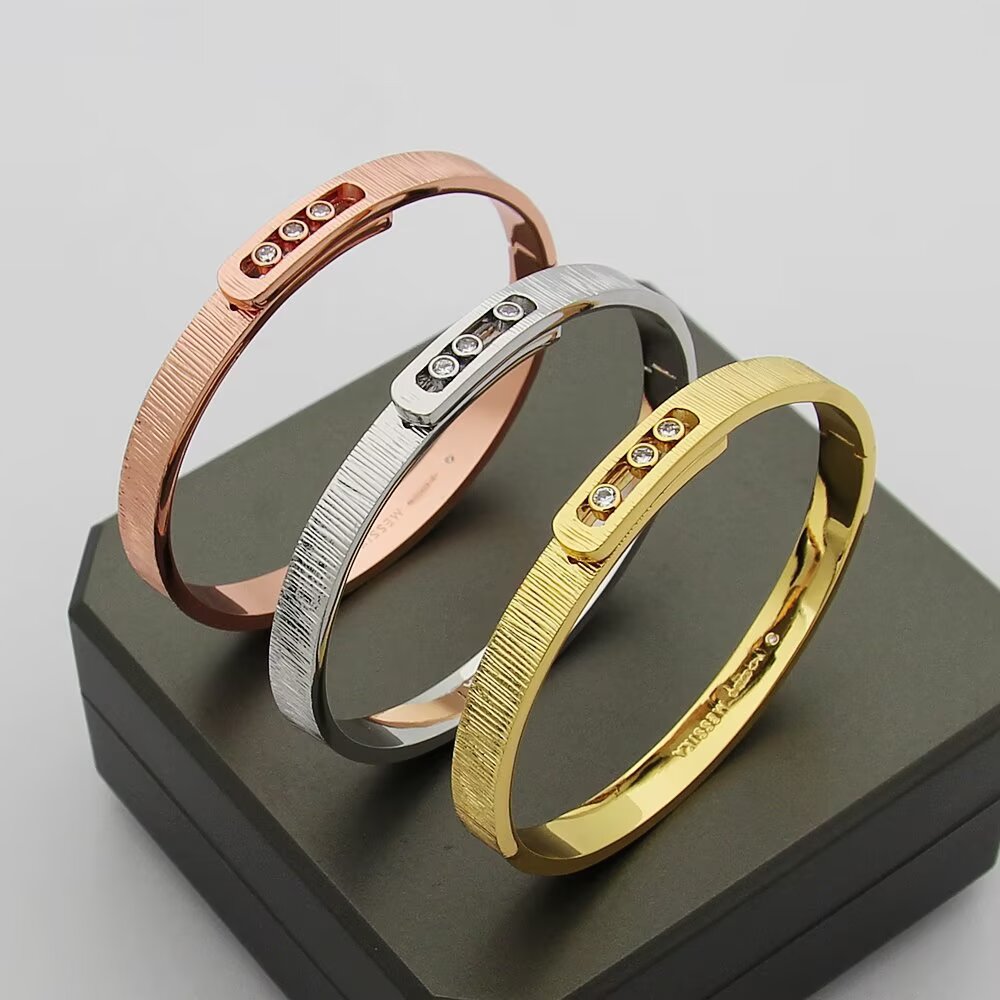 MEM09 Designer Bracelet 18k Gold Plated Bangle Luxury Brand Love Designed Bangles For Women High Sense Bracelets Fashion Accessories Party Jewelry