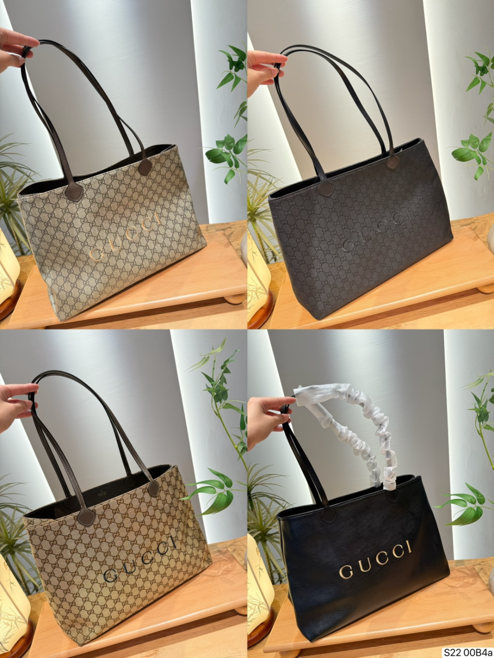 GEM261 New arrive fashion black grey khaki light brown bag for woman hands bag beautiful gift to choose gift  41*32cm