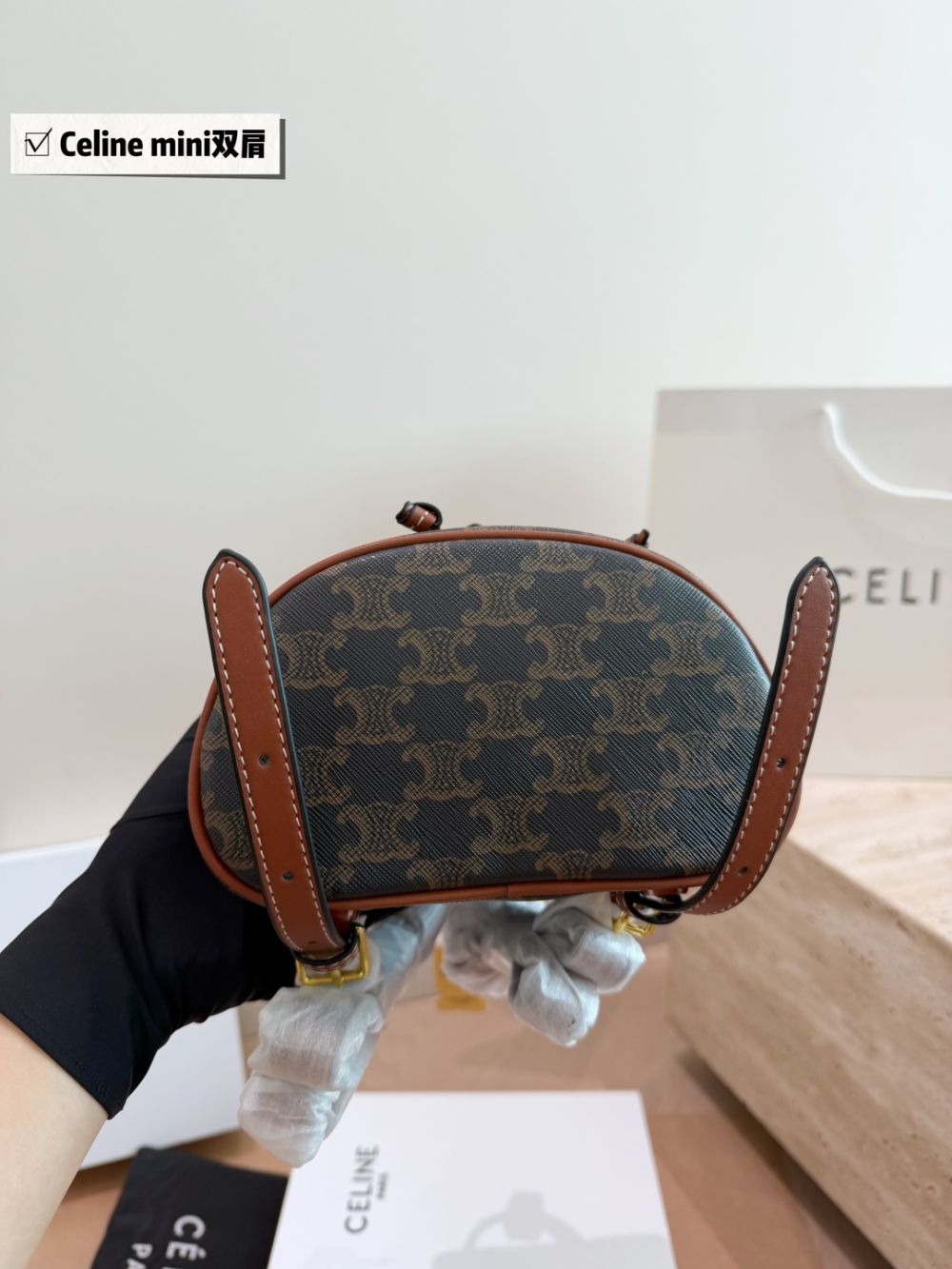 CLEM52 New arrive fashion brown bag for woman hands bag beautiful gift to choose gift  17*21cm