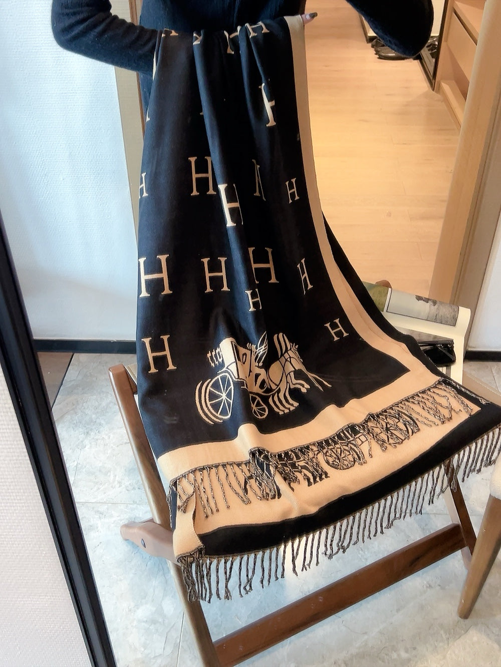 HEM68 Winter Scarf Pashmina For Designers warm Scarfs Fashion Classic Women Designer Brand Cashmere Winter Scarf Wrap 180cm scarf for women Size 65*180CM