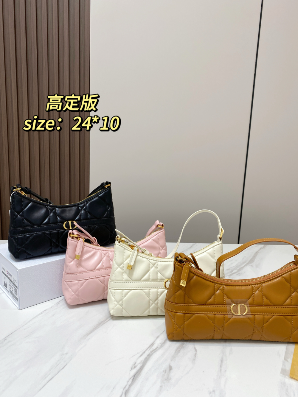 DEM359 New arrive fashion black white ceramel pink color bag for woman beautiful gift to choose size 24×10cm