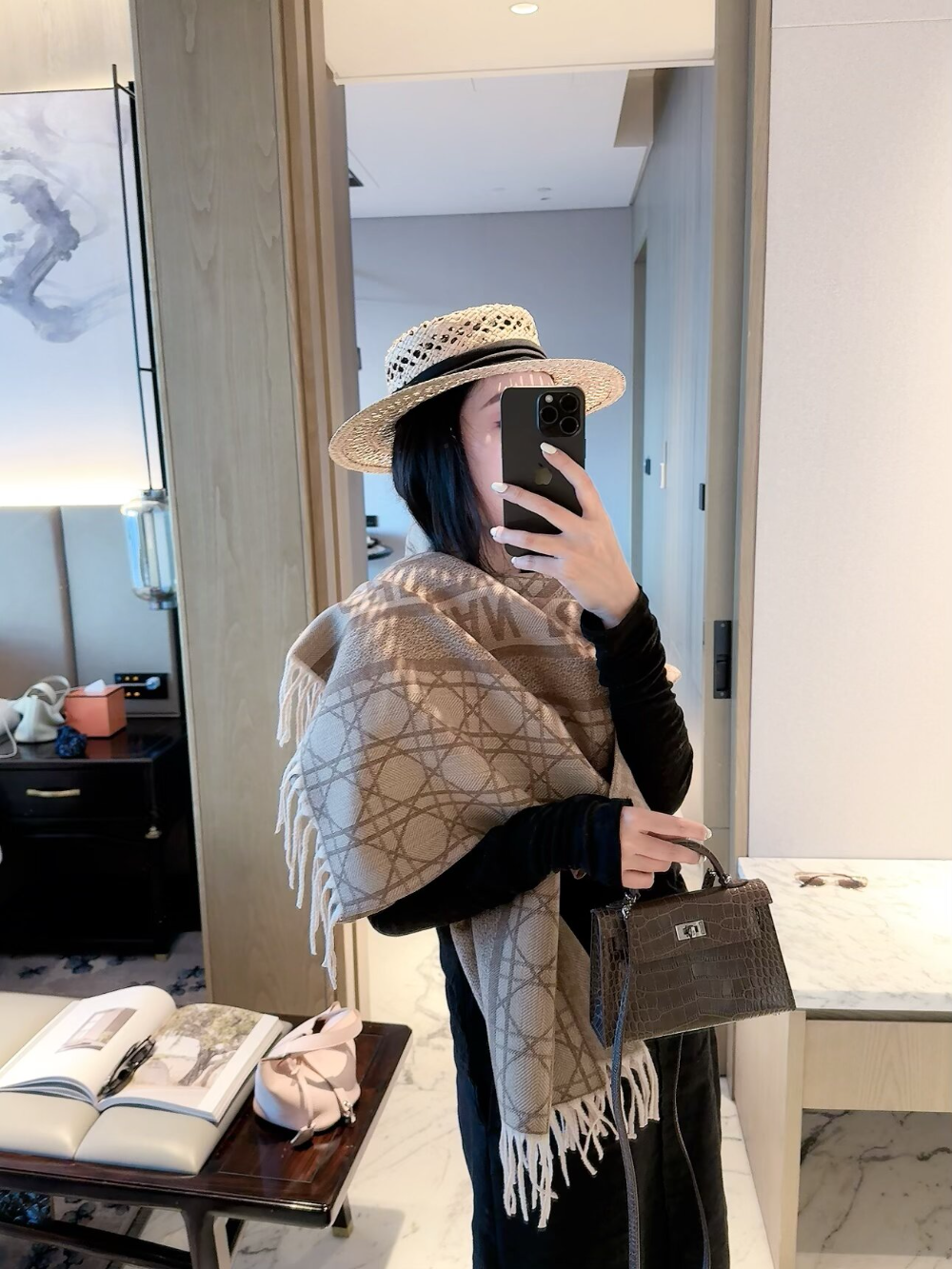 DEM341 new arrive  Hot sale grey brown color fashion beautiful  scarf  for woman gift  to choose size 180*60cm