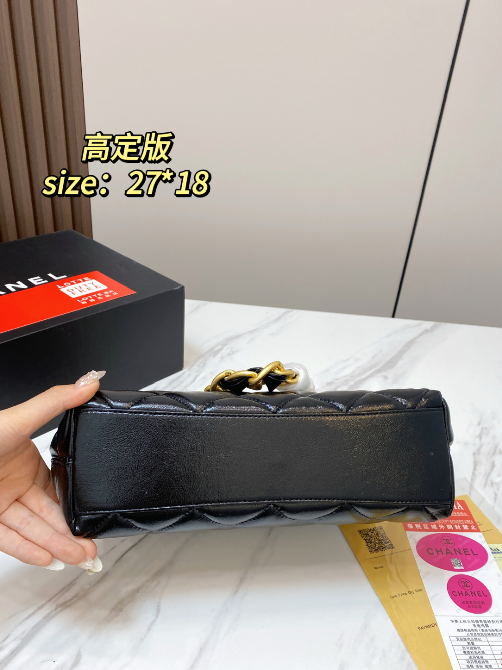 CEM390 New arrive fashion black white pink color bag for woman beautiful gift to choose size 27*18cm