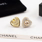 CEM193 Classic  Full Diamond Earring Designer 18K Gold Cubic Pearl Pendant Stud Earring  Women Mens  Love Promise Jewelry