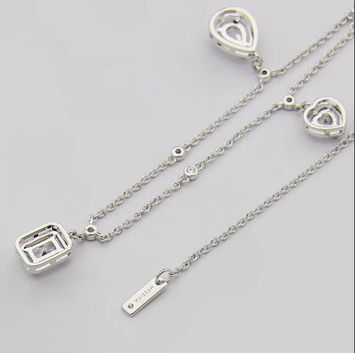 MEM17 Hot Sale Fashion Water-drop Full Diamond Necklace for Woman Size Jewelry  for Woman Gift