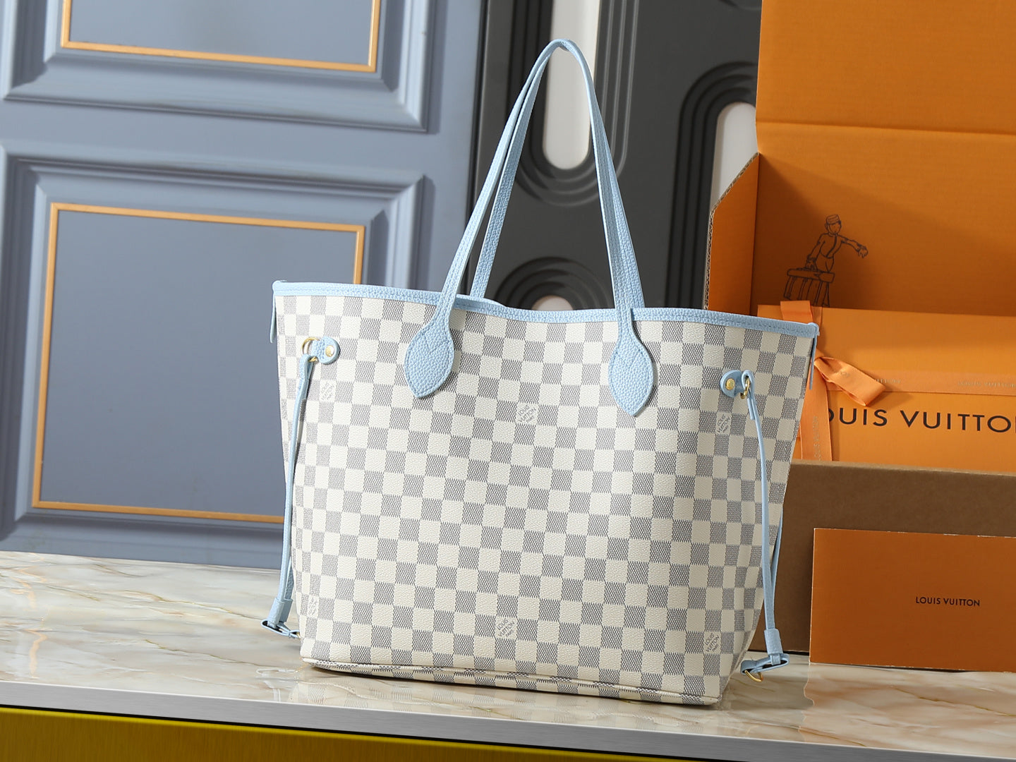LEM491 New arrive fashion blue bag for woman hands bag beautiful gift to choose gift 2 size