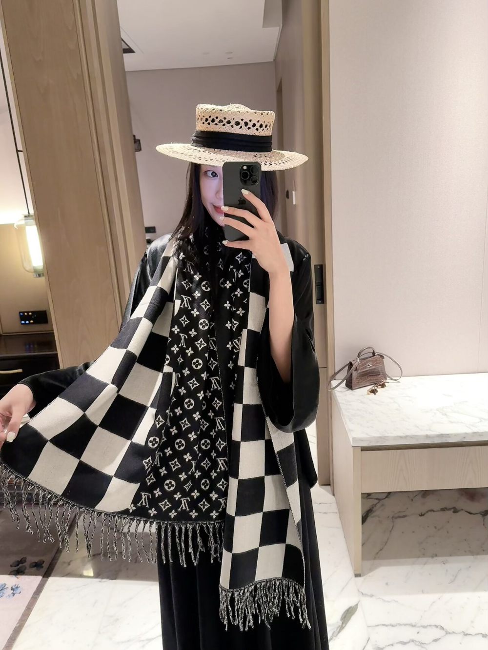 LEM548 new arrive  Hot sale black pink color fashion beautiful  scarf  for woman gift  to choose size 180*60cm