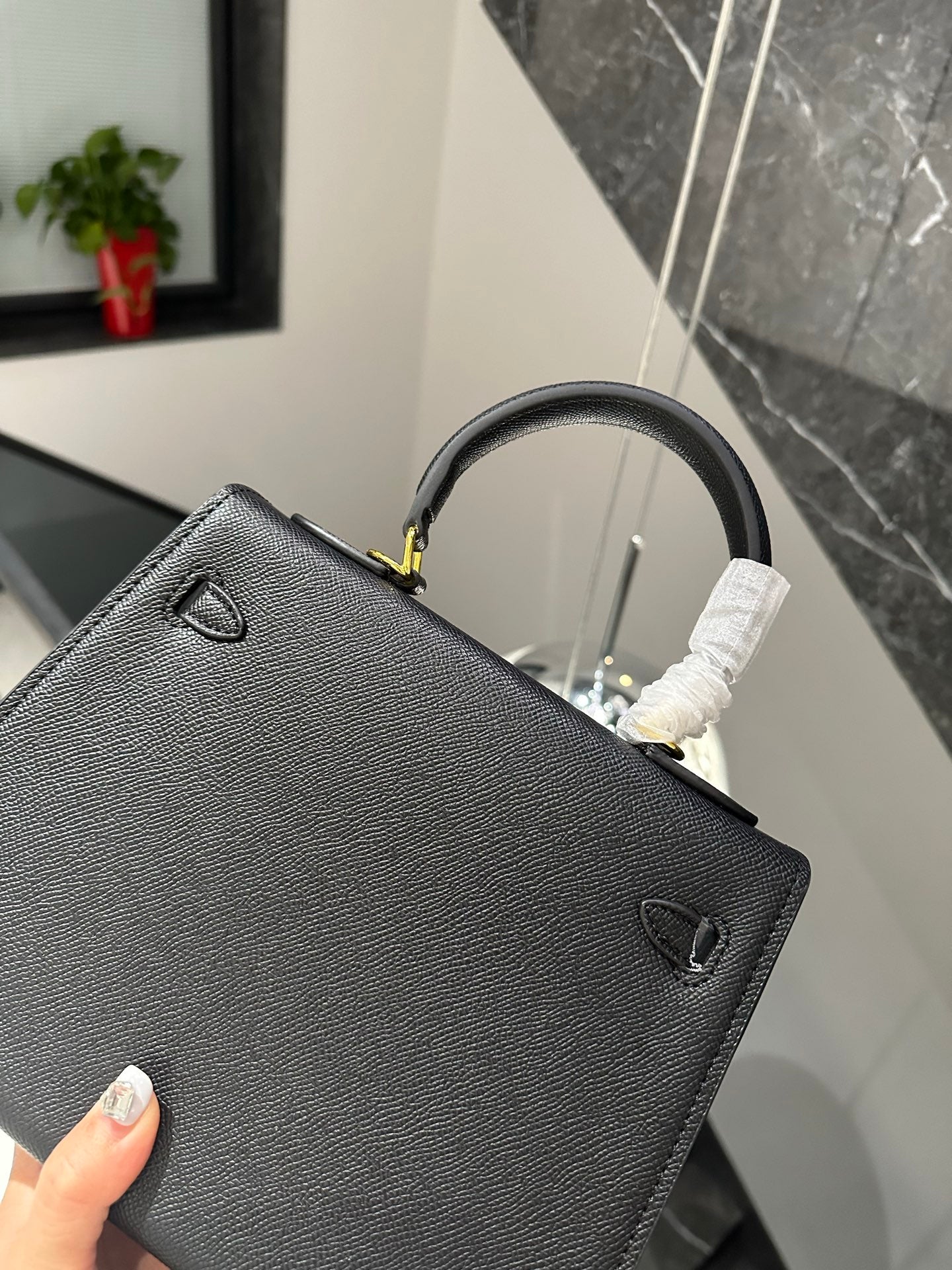 HEM96 designer Shoulder Bags New Handheld Solid Color High Quality Womens Bag Genuine Leather Crossbody Stewardess 25CM 28CM