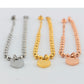 TEM26  Fashion  Stainless Steel Heart-shaped Pendant and Round Bead Bracelet Bangle Bague Femme for Woman Gift