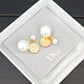 DEM282 New Arrive Fashion  Hot Sale  with Pearl Earring  for Woman 2color Jewelry To Choose Gift