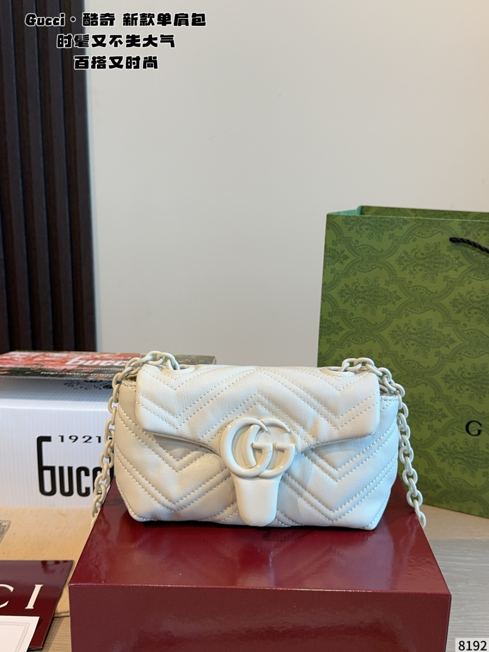 GEM186 New arrive fashion black white grey color bag for woman beautiful gift to choose gift size to choose 18*7*11cm