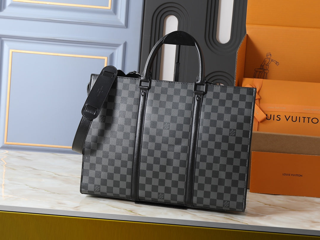 LEM330 Hot sale fashion black brown  bag for woman and men gift size 31*39*8.5cm