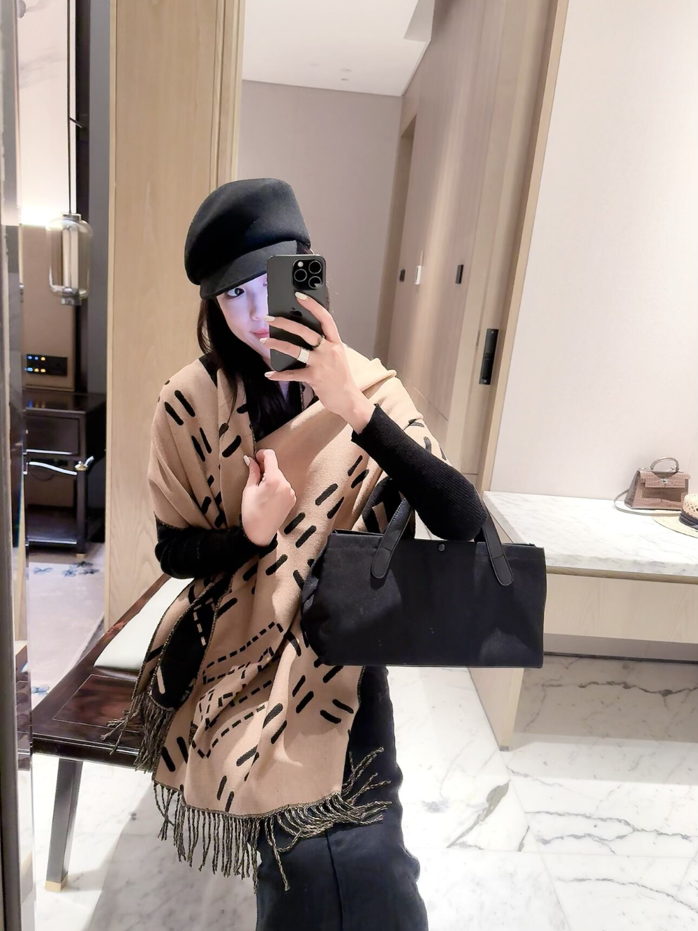 FEM29 new arrive  Hot sale black pink color fashion beautiful  scarf  for woman gift  to choose size 45*210cm