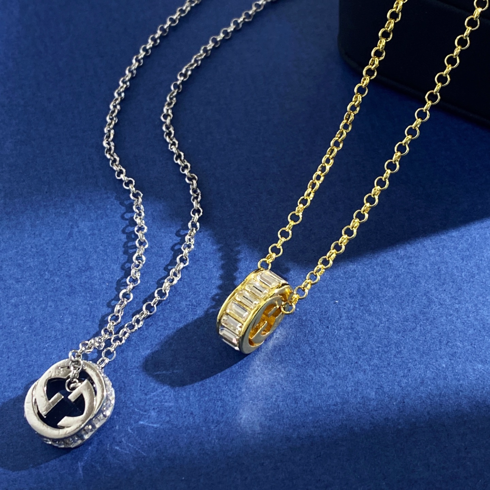 CEM495 Hot sale Fashion Titanium Stainless Steel diamond Necklace Bague Femme for woman gift