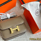 HEM66 Original Epsom Head H-Button Kangkang bag New Genuine Leather Women's Crossbody Stewardess 19*13cm